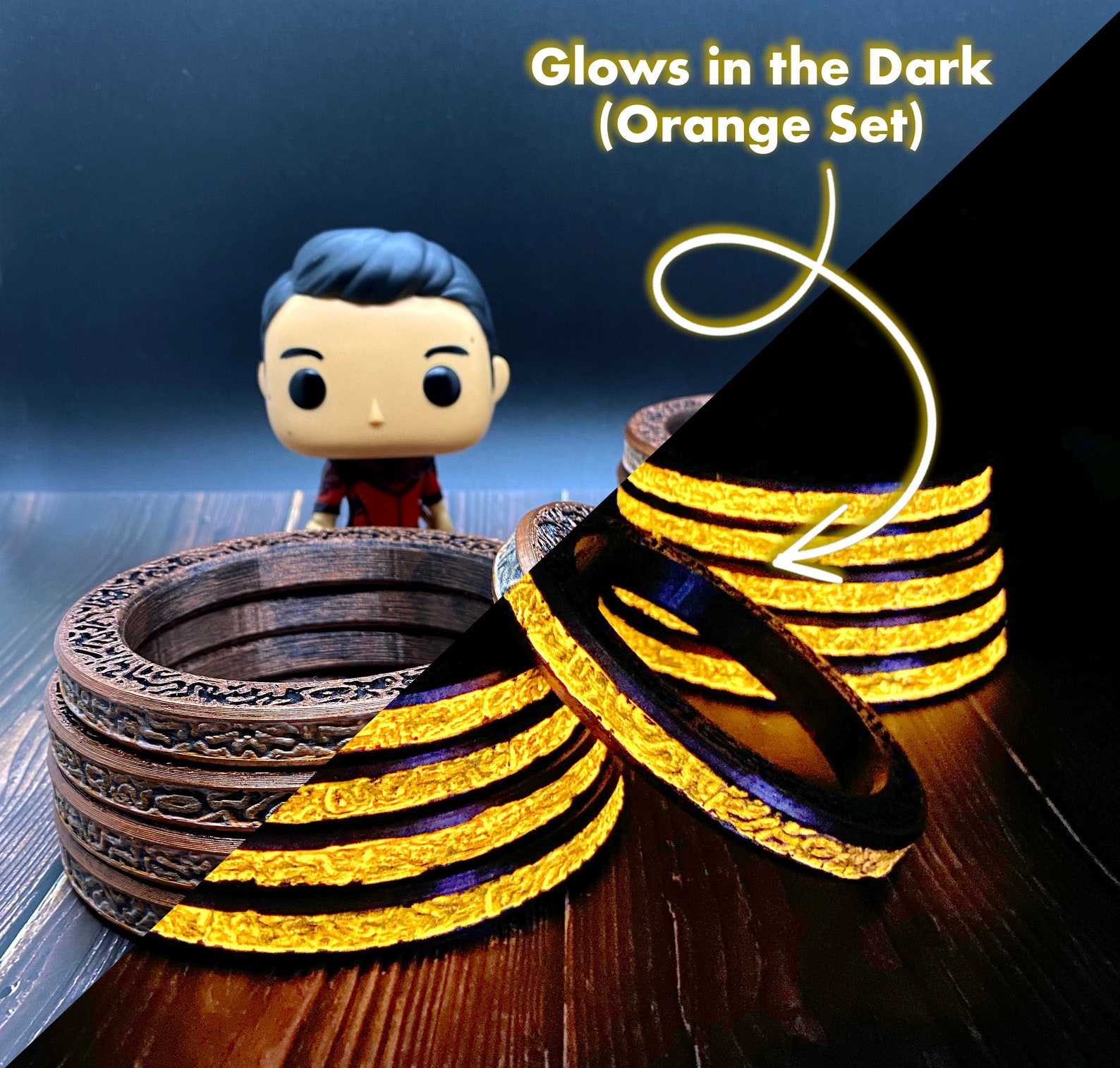 Shang Chi Ten Rings Mandarin Wen Wu Prop Glow in the Dark Blue Etsy