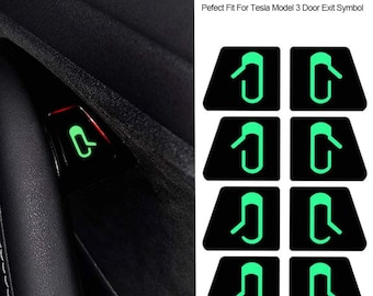Tesla Model 3 Y 8pcs Glow in Dark Car Open Door Button Stickers For Tesla Model 3 Accessories Reminder Door Open Switch Decal Free Shipping