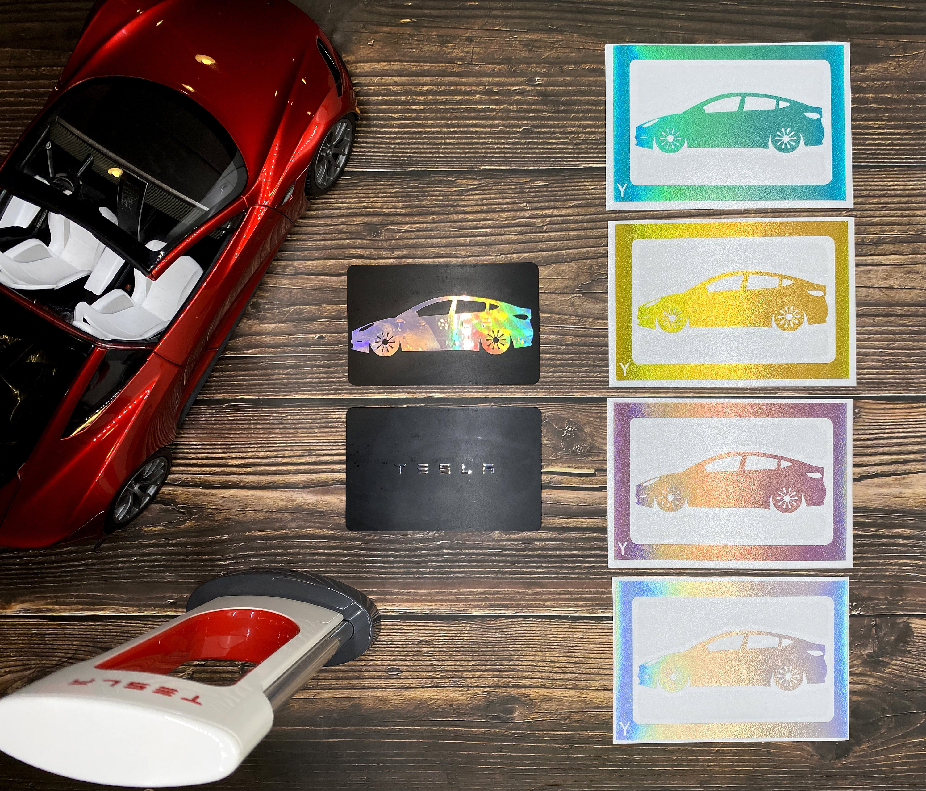 Tesla Model S 3 X Y Keycard Perfect for Valet Unique Decal Custom Holo  Vinyl Decal Free Shipping 