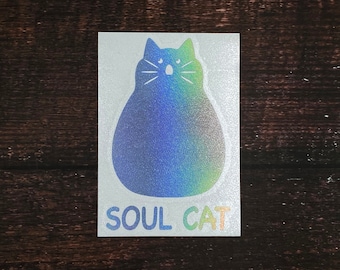 Disney Soul Cat Kitty Holo Decal Vinyl Set for Car, Laptop, Window, Bottles, Hydroflask Sticker