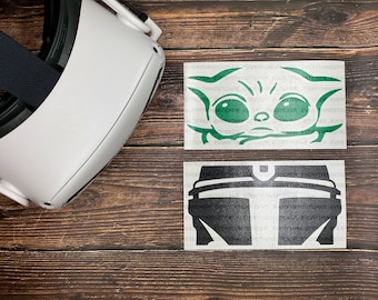 Meta Quest 2 Oculus - 3 Star Wars Grogu Baby Yoda Mando Mandalorian Set VR Decals Skin Free Shipping
