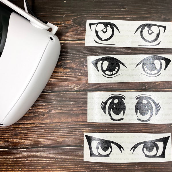 Meta Quest 2 Oculus - 4 Anime Eyes Decal Vinyl Set VR Decals Skin Free Shipping