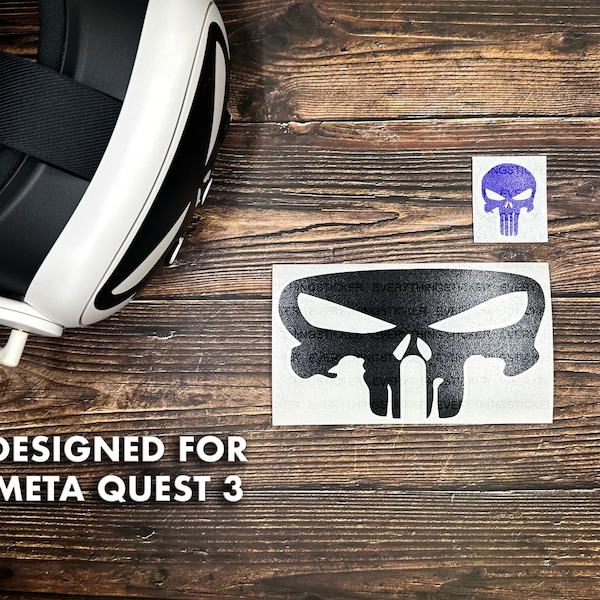 Meta Quest 3 Oculus - Punisher Frank Castle Skull Death Marvel Comics VR Decal Set Skin Free Shipping