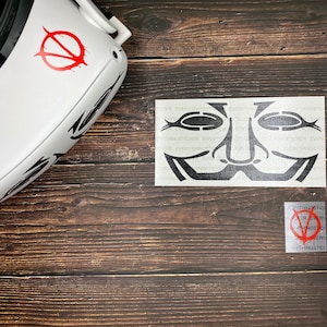 Meta Quest 2 Oculus - V for Vendetta Anonymous Guy Fawkes Anarchy DC Comics Set VR Decals Skin Free Shipping