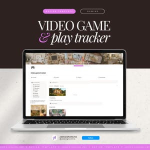 notion video game tracker template | game library & backlog planner • progress, series, expansion tracking