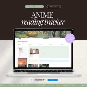 Modello per tenere traccia della lettura di anime / libreria digitale e registro dei libri • pianificatore TBR, tracker manga