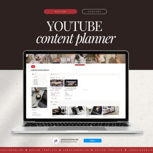 youtube content planner notion template | plan, schedule & track your channel