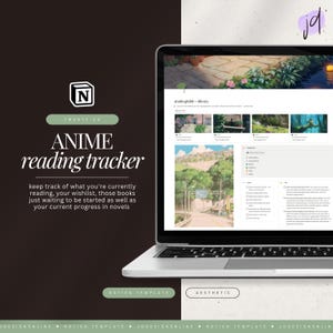 modello di nozione di monitoraggio della lettura anime • diario di lettura, registro di lettura, monitoraggio dei libri, pianificatore digitale, elenco di lettura di nozione