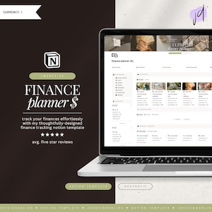 Notizen Template • Dollar Währung • Budgetplaner, Ausgaben Tracker, Einkommen & Ersparnis Tracker