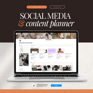 notion template | social media & content planner — 2027 content calendar, analytics tracker, brand strategy