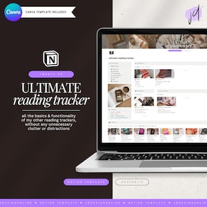 ultimate 2025 reading tracker notion template • book journal, reading log, book tracker, digital planner, notion reading list