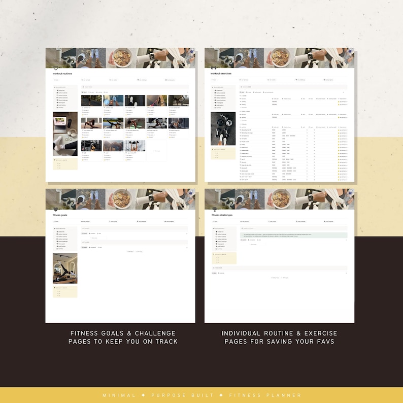 Notion Fitness Tracker Template | 2026 Workout Planner & Exercise Log ...