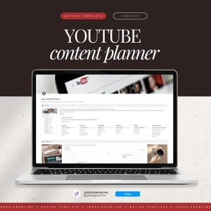 YouTube-plannersjabloon notion | contentkalender, videoplanner, analyse- en workflowtracker voor contentmakers