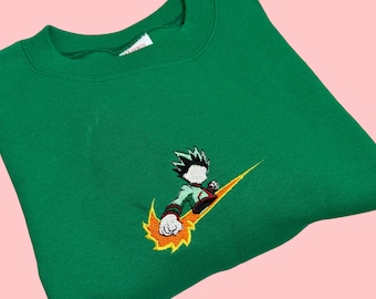 Suéter bordado de anime verde HXH