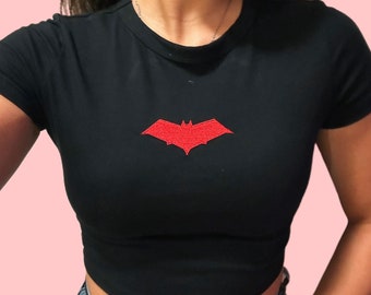 DC Redhood Symbol Logo Crop Top