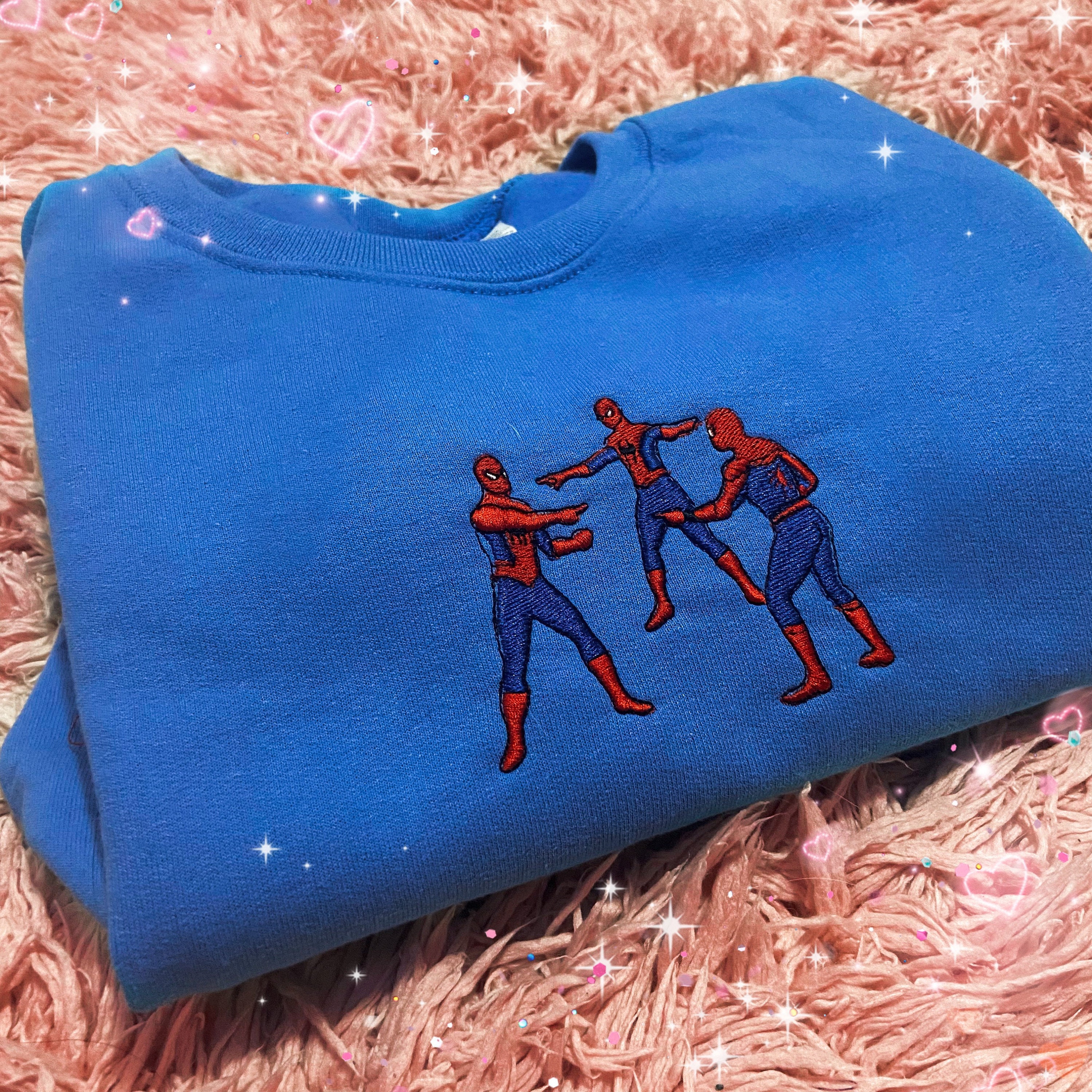 Spider-man Meme Embroidered Sweater - Etsy