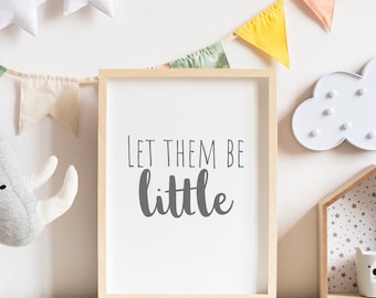 Laat ze weinig teken | Digitale druk | Inrichting van de kinderdagverblijf | Jongetje | Baby Meisje | Afdrukbaar | Babykamer | Kinderkamer | Direct downloaden