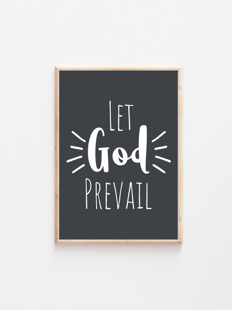 Let God Prevail, Digital Download, Wall Print, Home Decor, LDS Quote, Religious Decor