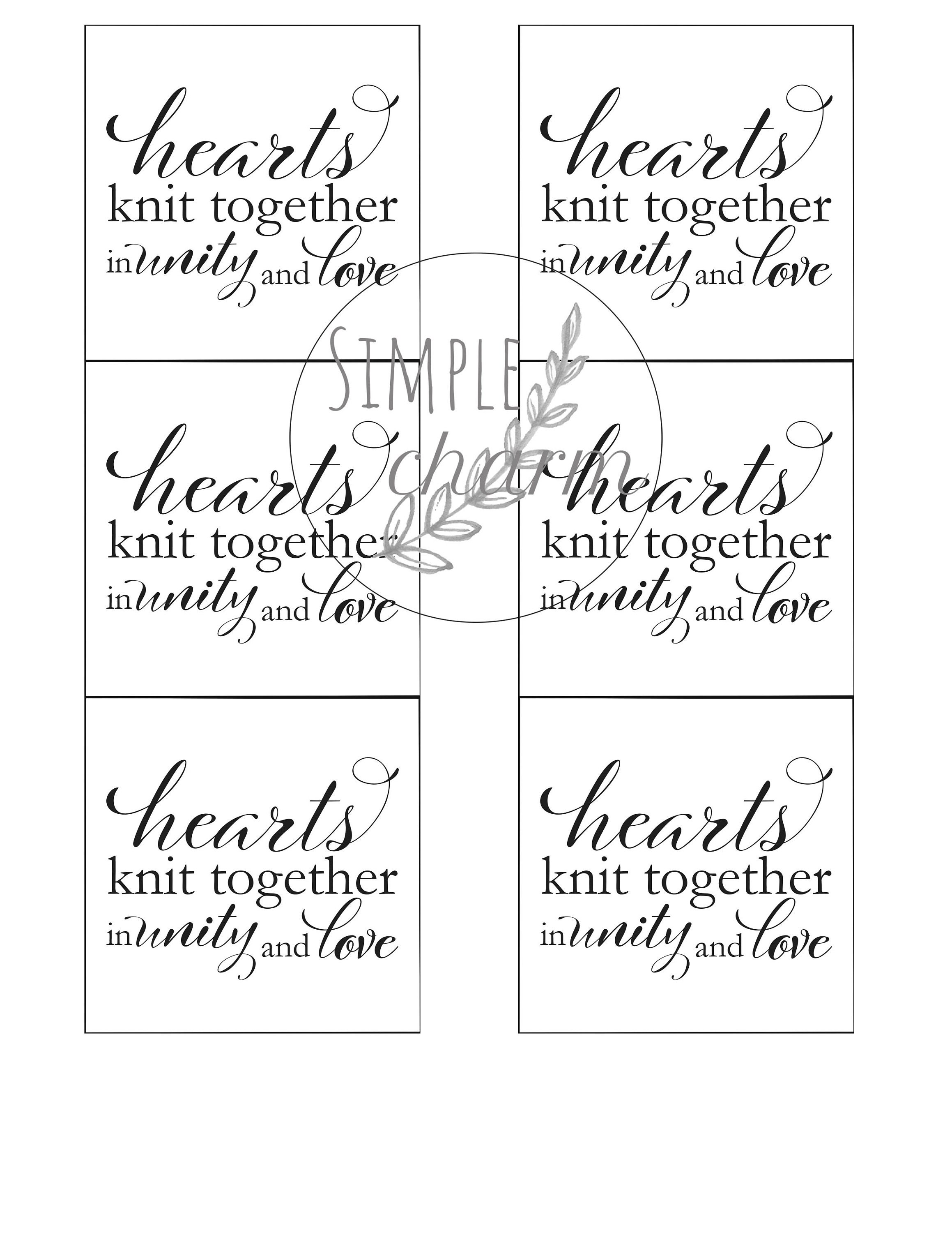 Hearts Knit Together in Unity and Love Mosiah 1821 Digital Print