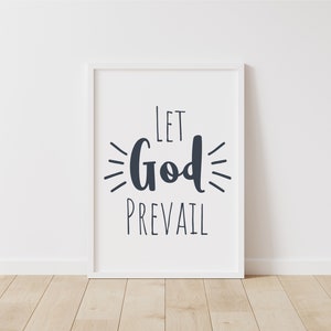Let God Prevail Sign | 2 colors | Digital Print | Printable | General Conference Quote | Russell M Nelson Quote | LDS Print | LDS Wall Art |