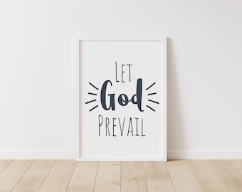 Let God Prevail Zeichen | 2 Farben | Digitaldruck | Druckbar | Generalkonferenz Zitat | Russell M Nelson Zitat | LDS Druck | LDS Wandkunst |