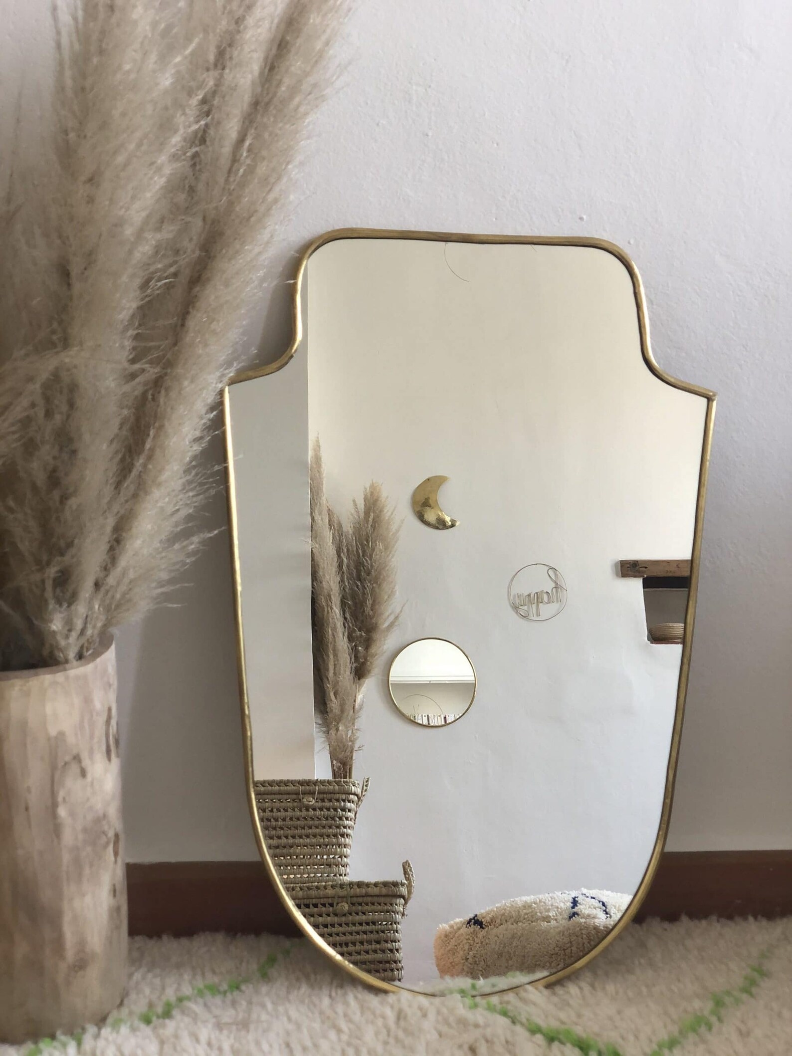 Brass Wall Mirror Handmade - Etsy