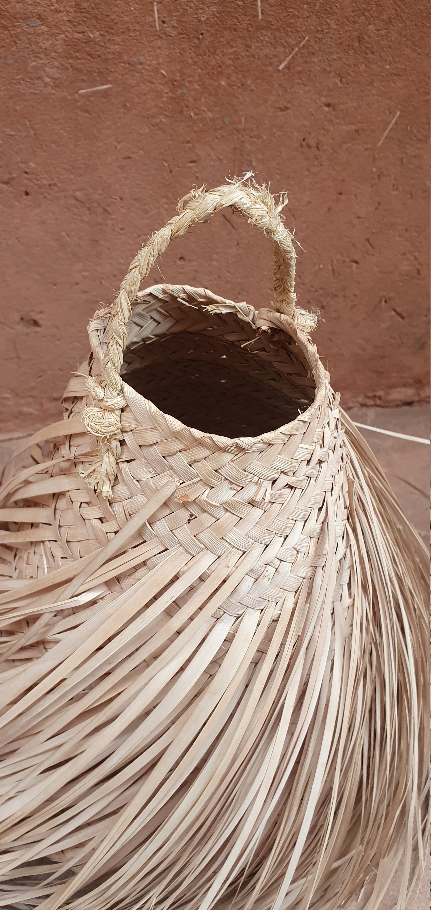 Suspension paille fibres naturelles – Bohème – Tiroirs Secrets