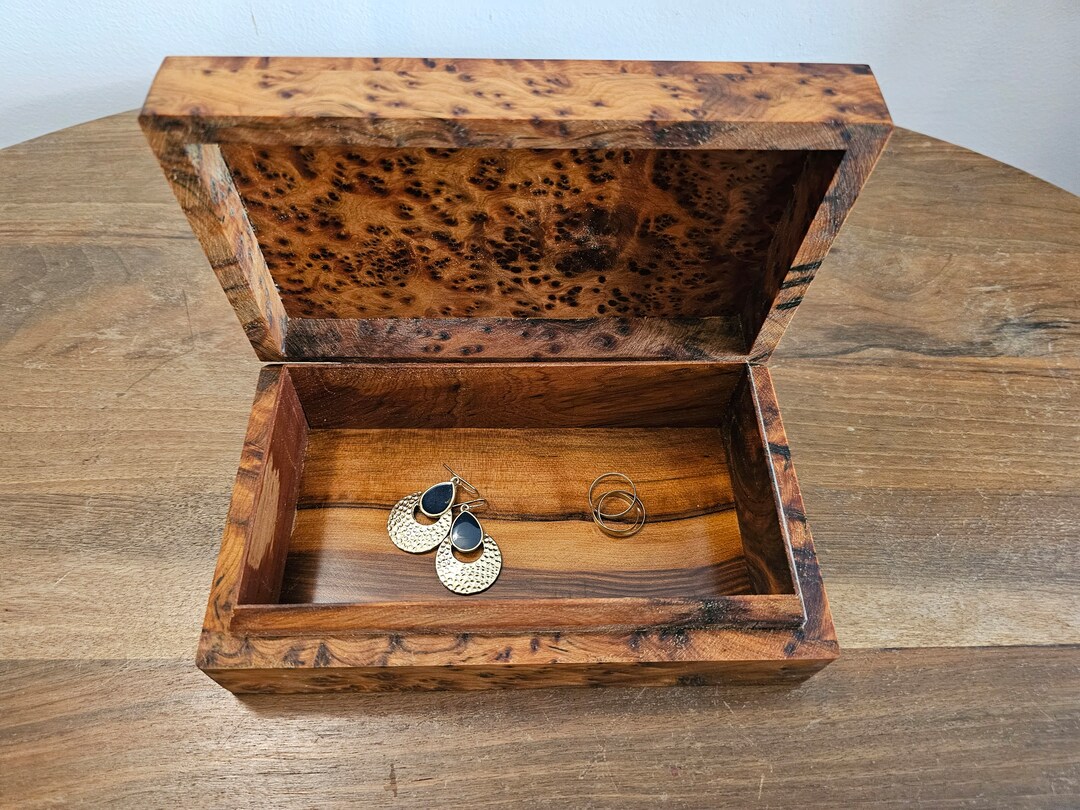 Wooden Handmade Thuja Wood Box for Jewelry decorative Art Etsy