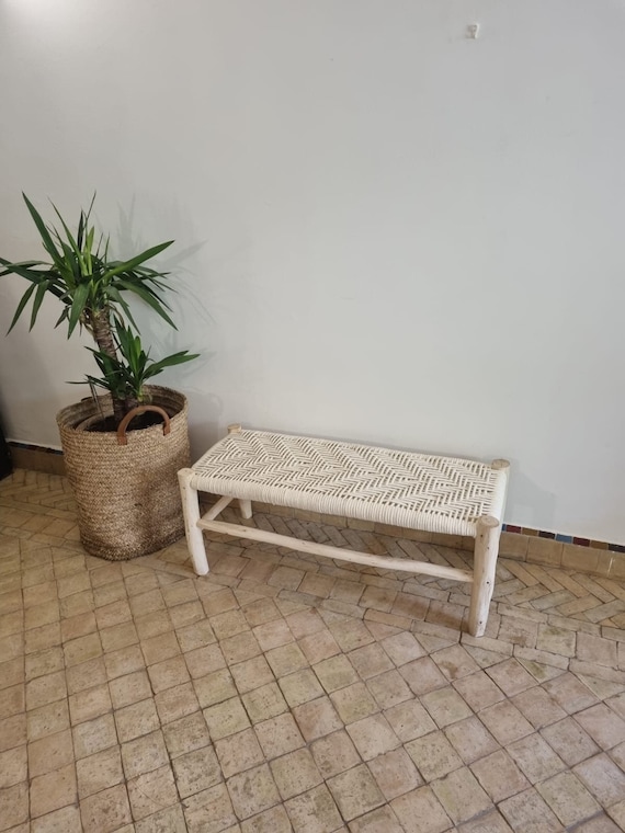 Wood and cheap rope bench