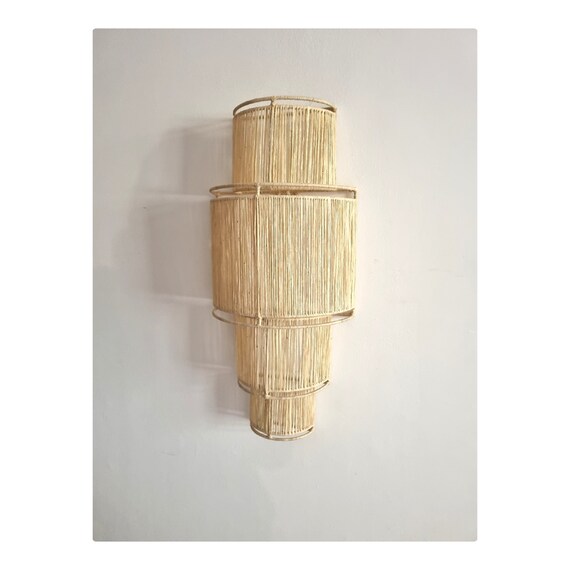 Braided Raffia Wall Light Etsy Australia