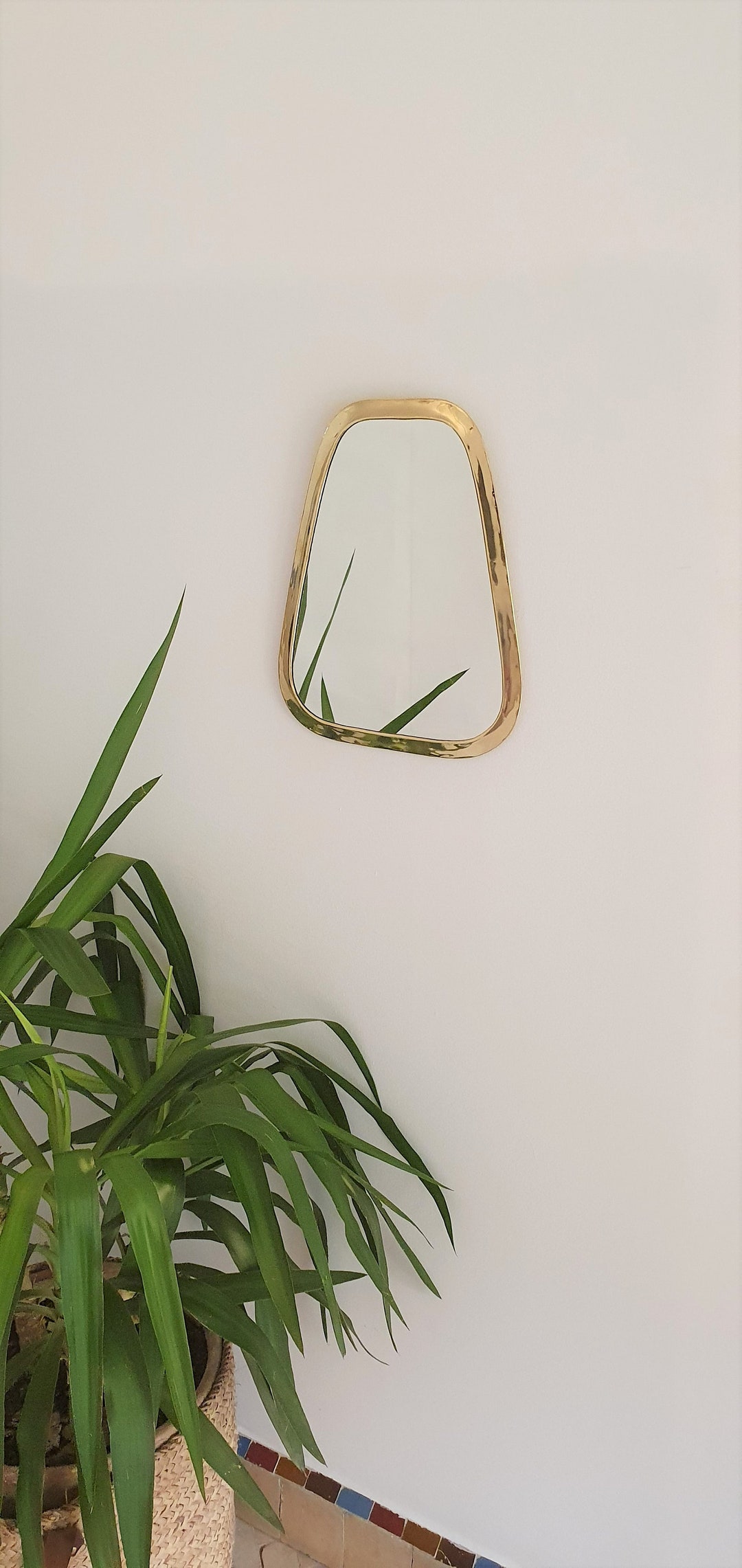 Brass Wall Mirror Handmade Etsy