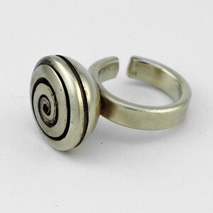 Pot / spiral Brass Ring, Unique piece