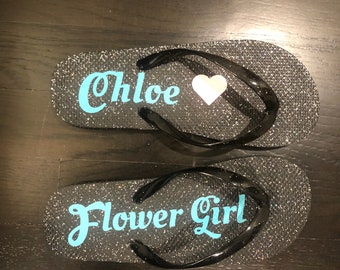 Girls personalize name Flip Flops | flower girl flip flop| bridesmaid flip flop | Birthday gift| Graduation  gift | Christmas gift