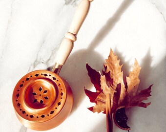 Turkish Copper Incense Holder, Handmade Rustic Design (Natural Patina)