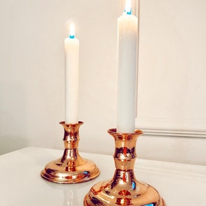 Set of 2 Candle Holder, Nostalgic Candlestick, Copper Candlestick, Christmas Gift,