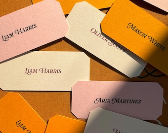Printed Emerald Cut Place Cards