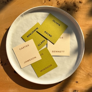 Printed Square Place Cards