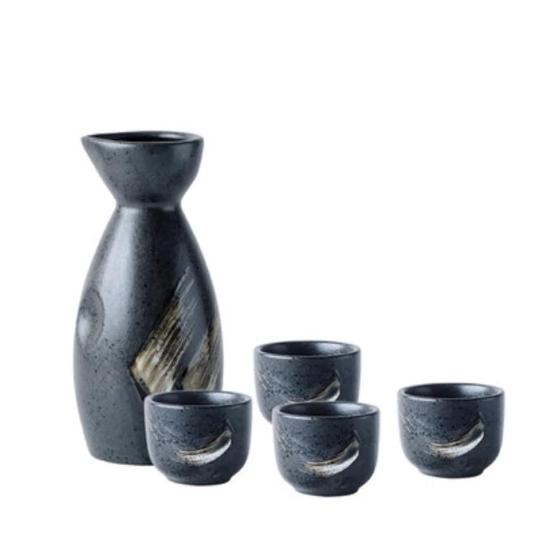 New Japanese Sake Cup Pot Ceramic Sake Set Hand Painted Etsy