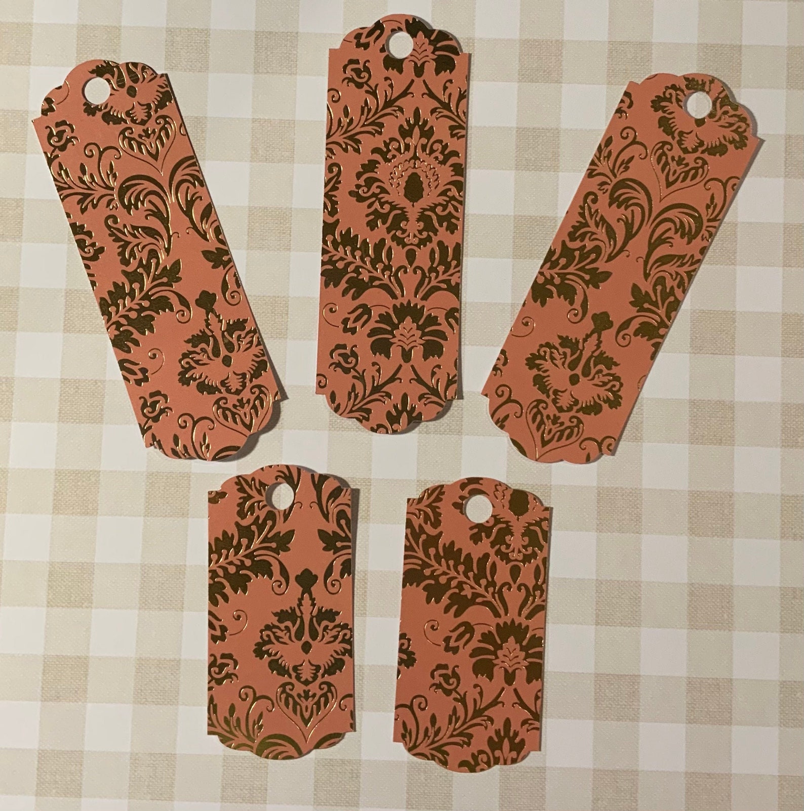 Bookmarks with holes. Sizes 2x6 and 2x4 inches. Good for Etsy