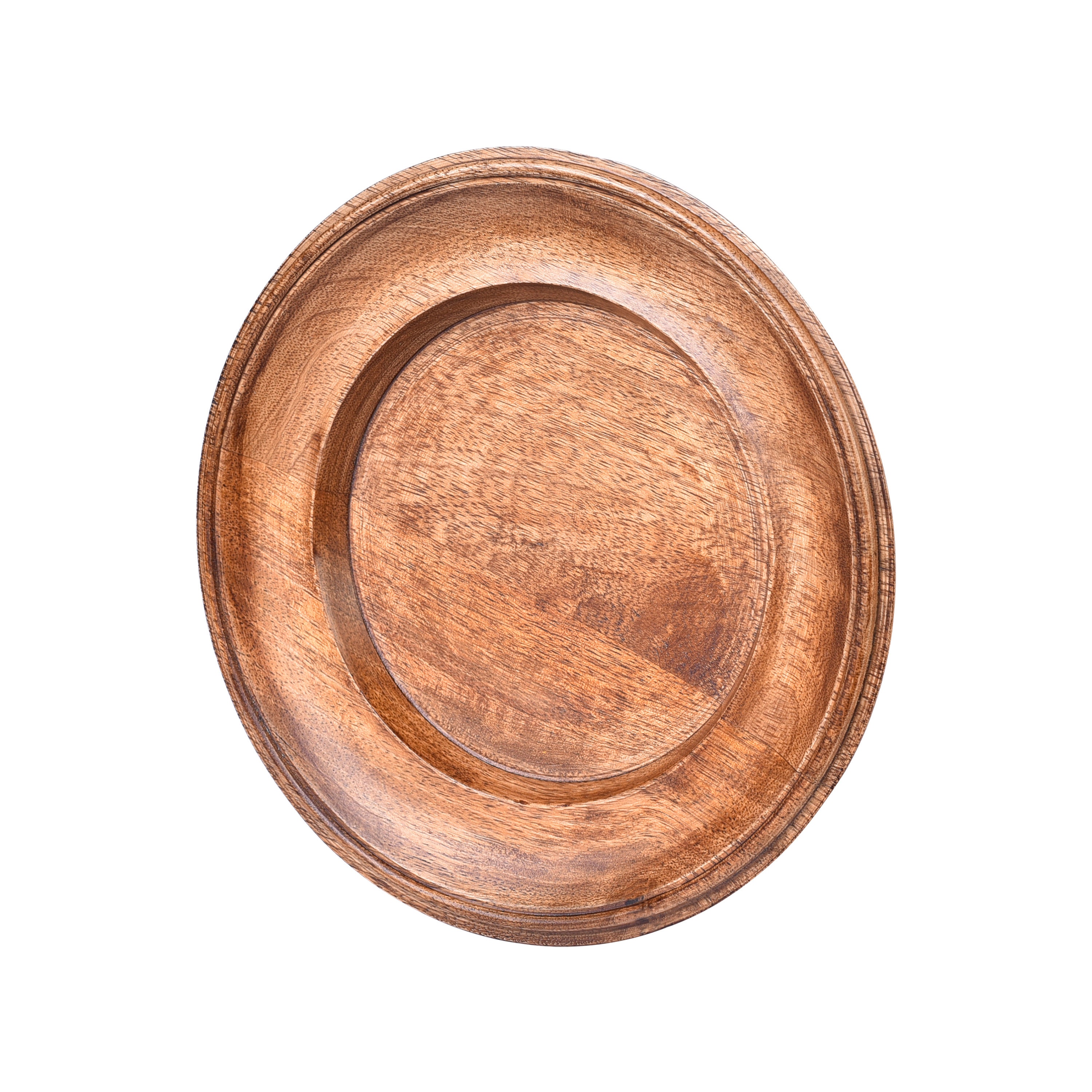 Round wooden plate Handmade Walnut Dinner Set 9 IN Etsy