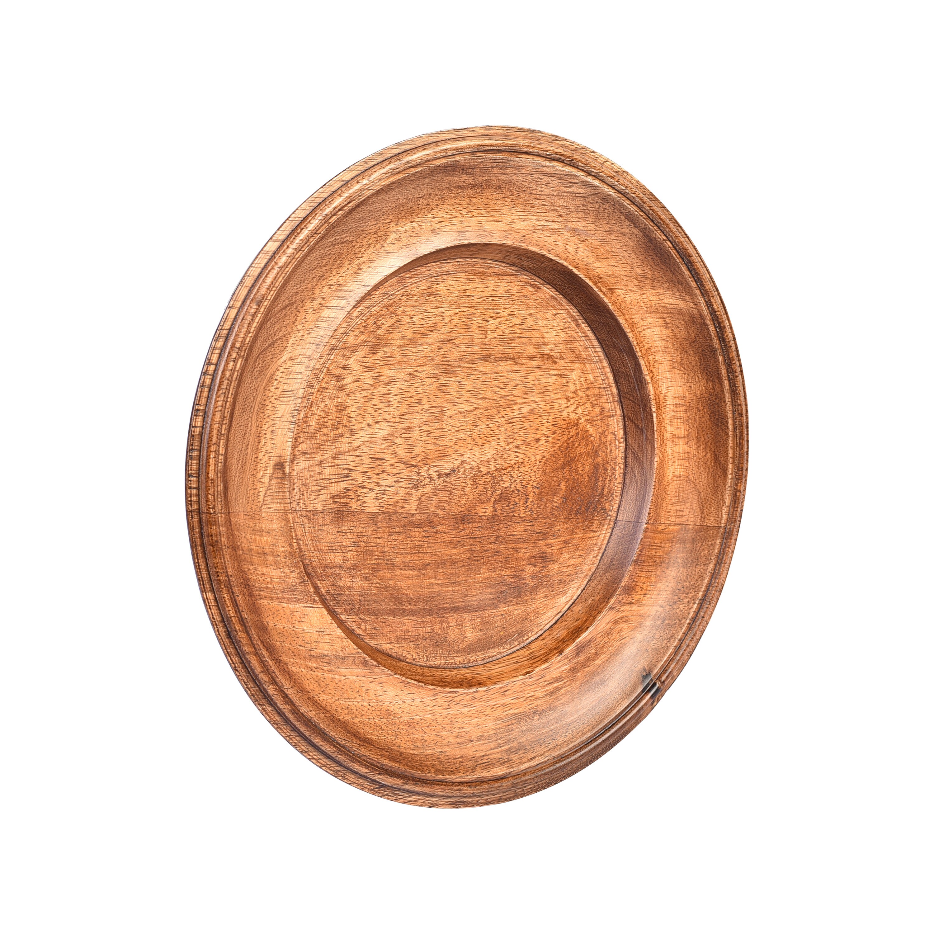 Round wooden plate Handmade Walnut Dinner Set 9 IN | Etsy