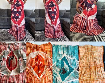 Robe légère, robe intérieur, robe maison, robe africaine, boubou batik