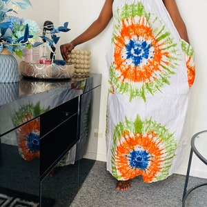 Batik dress, African dress, summer dress image 2