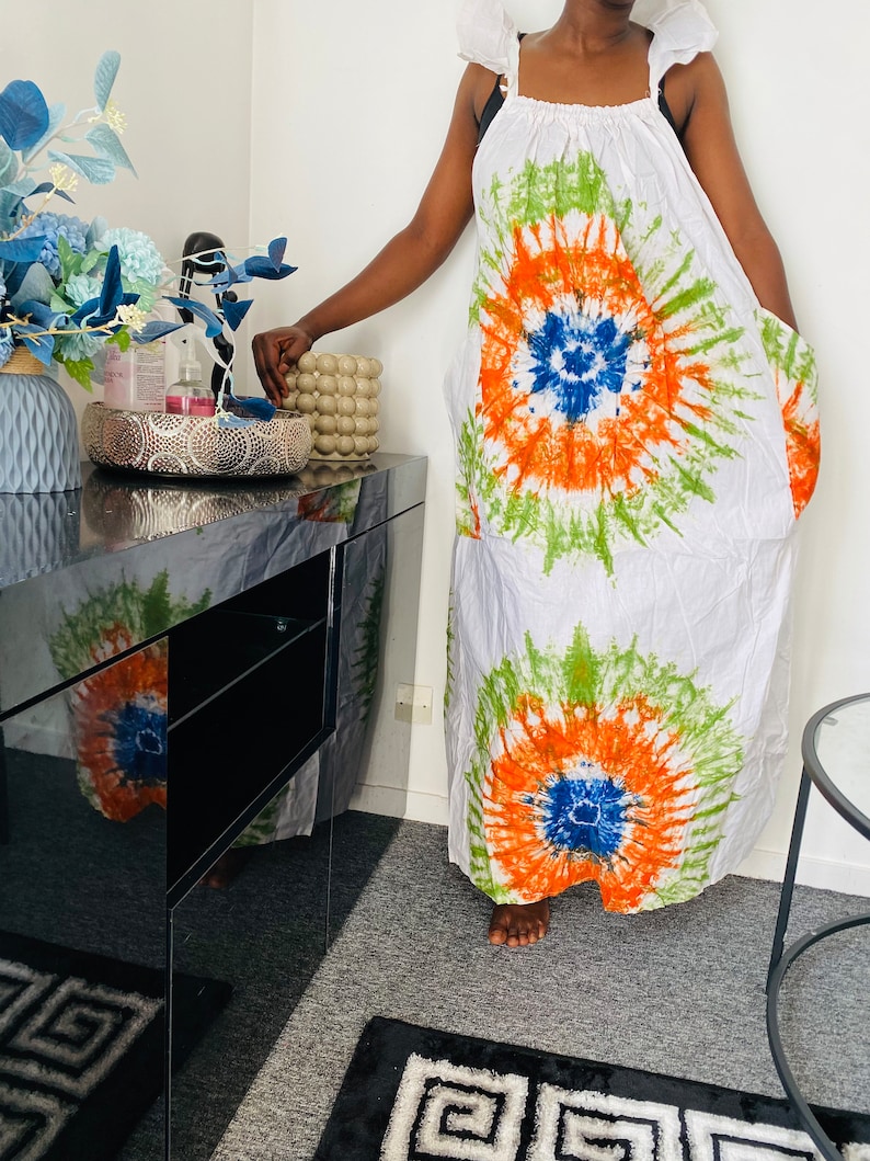 Batik dress, African dress, summer dress image 2