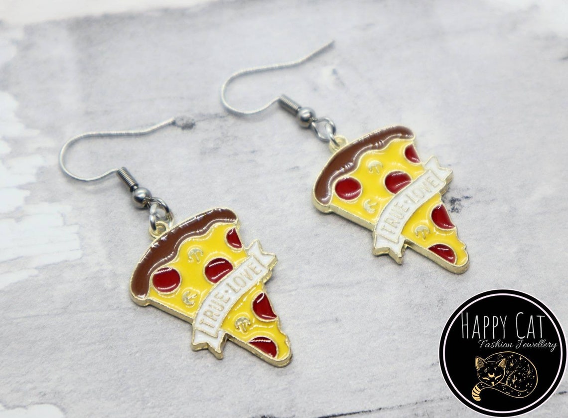 Pizza Slice Earrings Novelty Earrings Hypoallergenic Etsy UK
