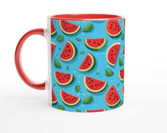 Watermelon Mug: 11oz Ceramic Novelty Summer Drinkware
