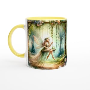 Whimsical Forest Fairy Mug – Magical Boho Drinkware, Cotttagecore Mug