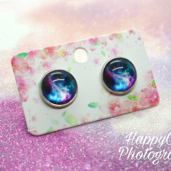 Galaxy Space Earrings, Hypoallergenic Stud Earrings, Gothic Jewellery, Gifts For Him/Her, Birthday Gift Ideas