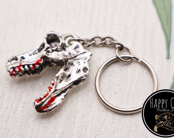 Dinosaur Skull Keyring: Novelty T-Rex Gift