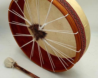 Tambour chamanique ou Bodhrán accordable avec chambre à air